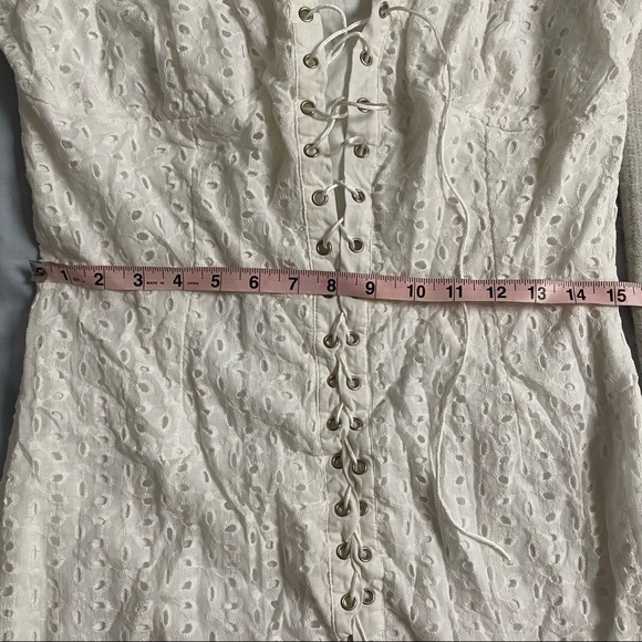 ASOS Parisian lace up front broderie mini dress, NWT 💎 - Picture 6 of 8
